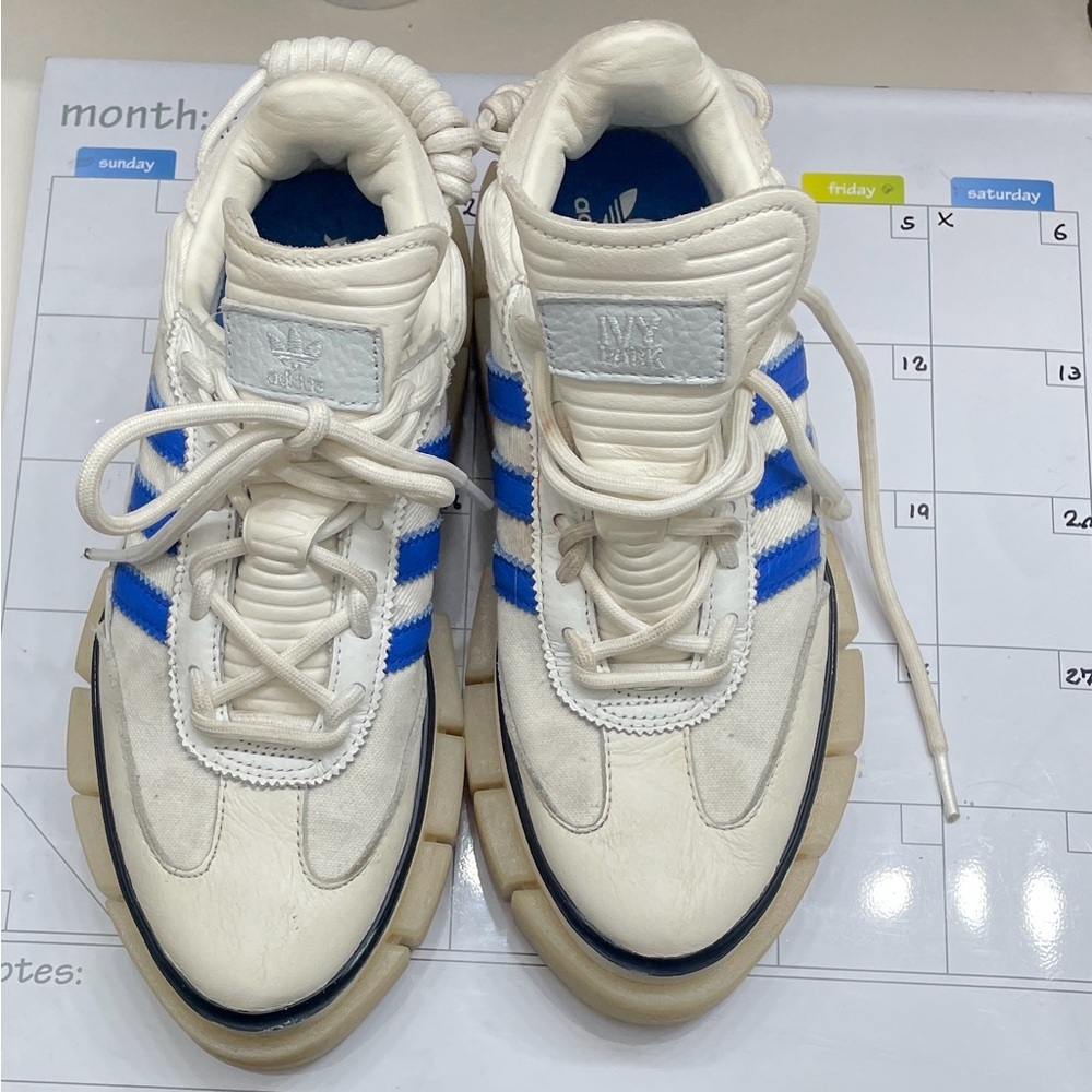 Size 7/5- adidas Ivy Park x Super Super Sleek Rodeo - Glow Blue W